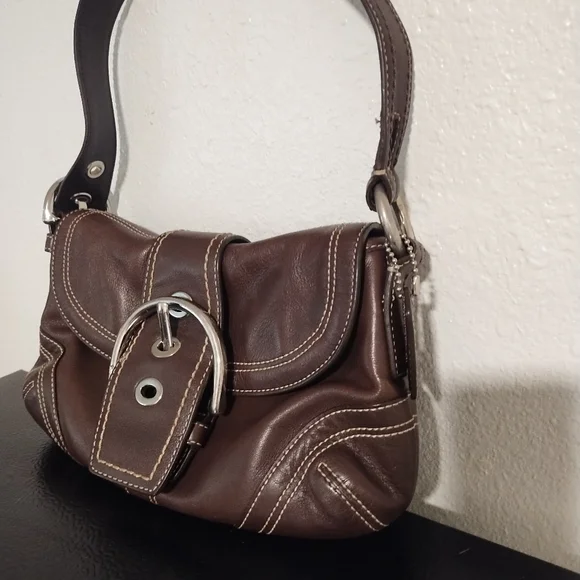 Coach Brown Leather Shoulder Bag - Picture 4 of 4